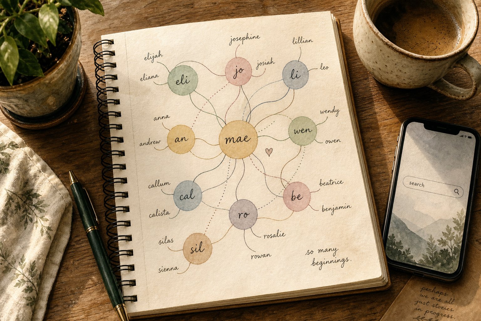 manual pen and paper techniques for combining names without digital tools