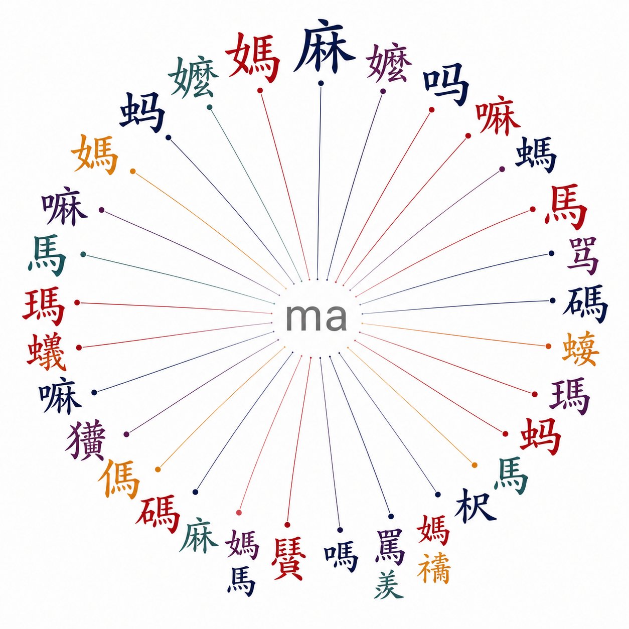 many distinct chinese characters mapping to one pinyin syllable illustrating the many to one compression problem