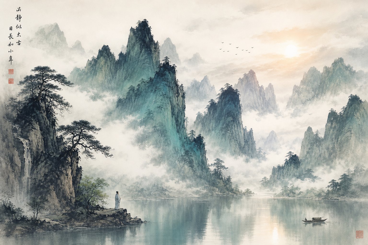 misty mountains and still waters reflecting the natural elements that inspire chinese boy names