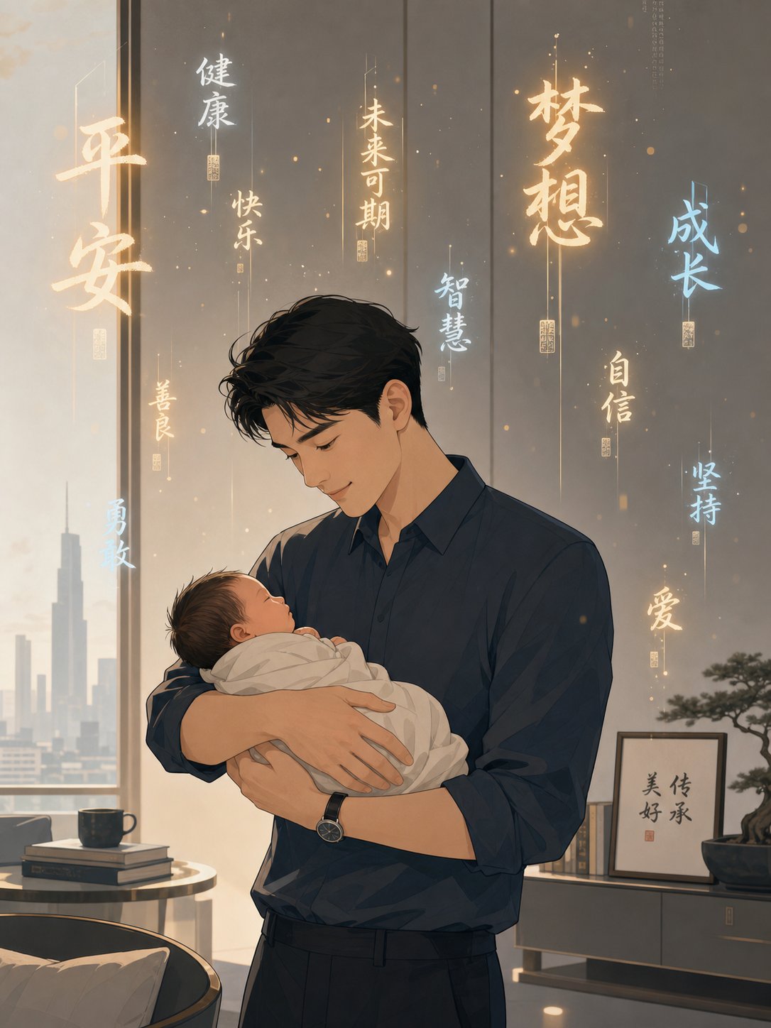 modern chinese parents carefully select name characters that balance tradition with contemporary aspirations