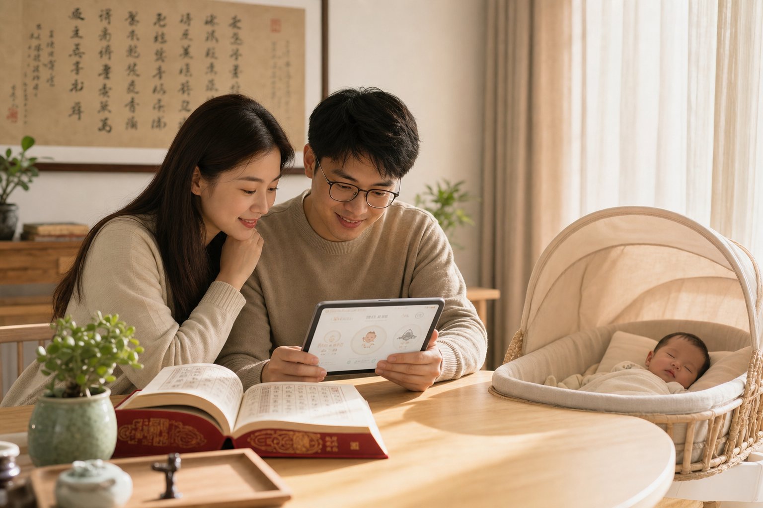 modern families blend digital tools with traditional wisdom when choosing five elements names for their children