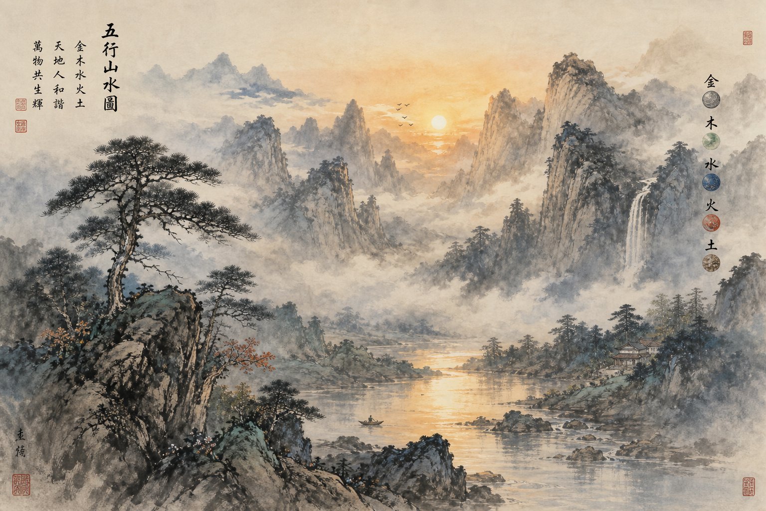 mountain and water landscapes inspire chinese names that balance natural imagery with elemental harmony