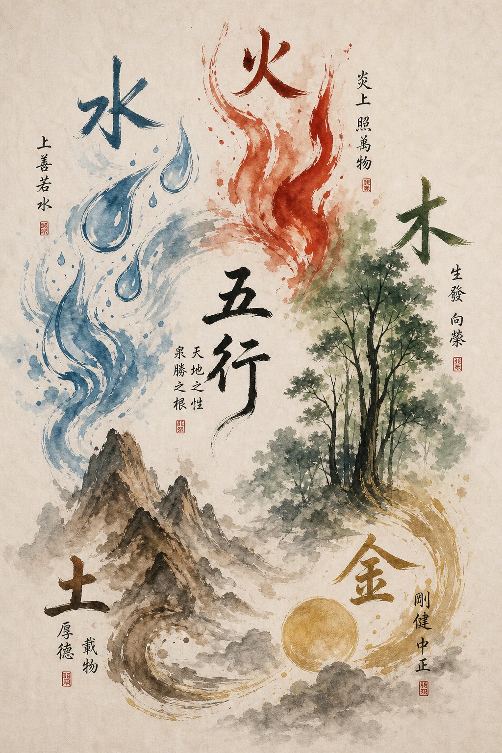 nature and element radicals like water fire wood earth and metal form the foundation of chinese character categories