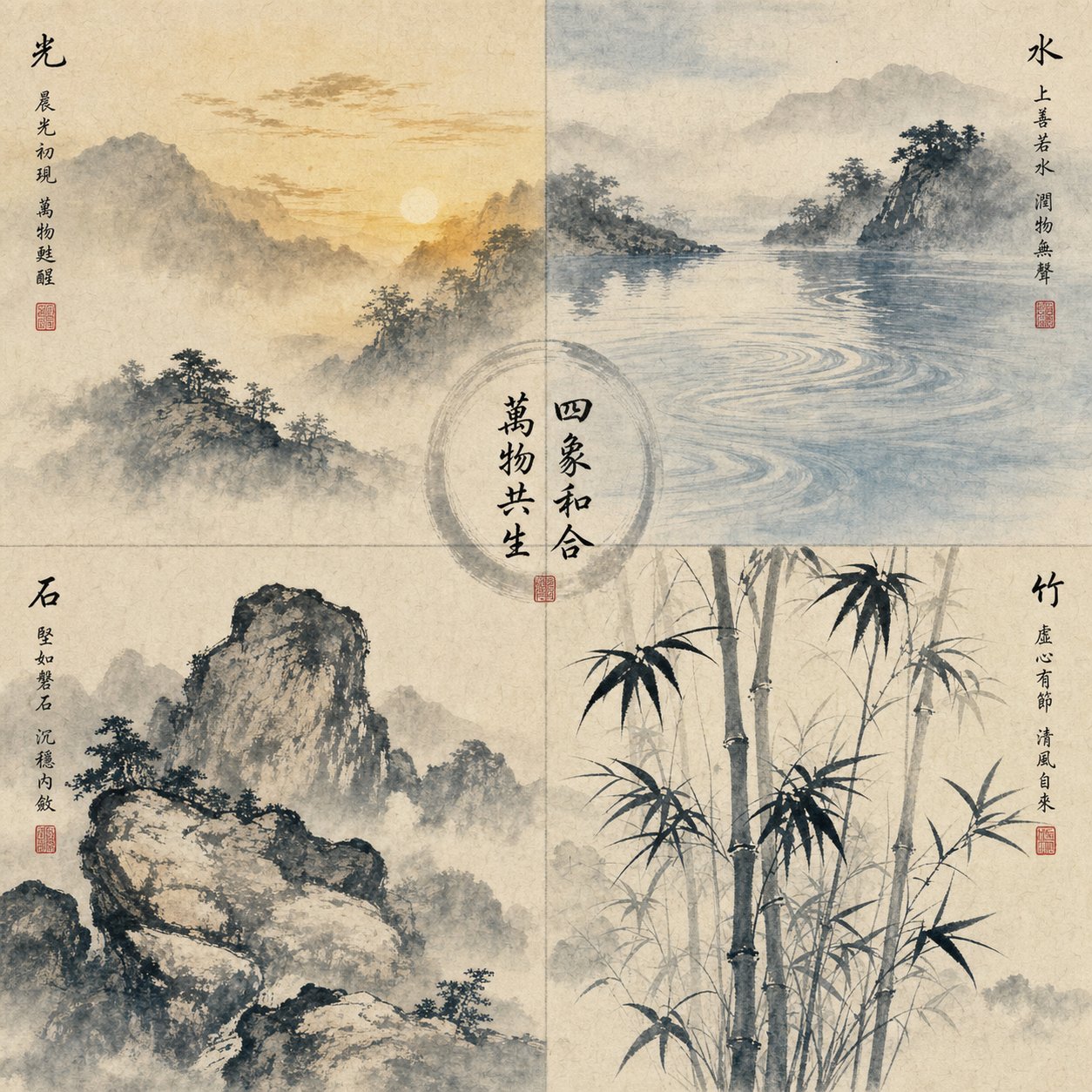 nature elements of light water stone and bamboo inspiring meaning based chinese name categories