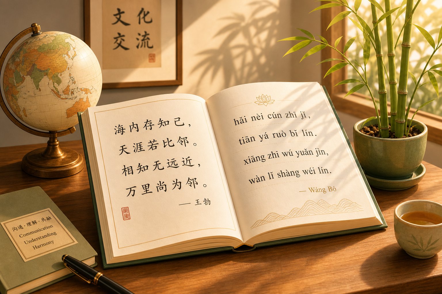 open book with chinese characters and romanization symbolizing cross cultural naming for global families