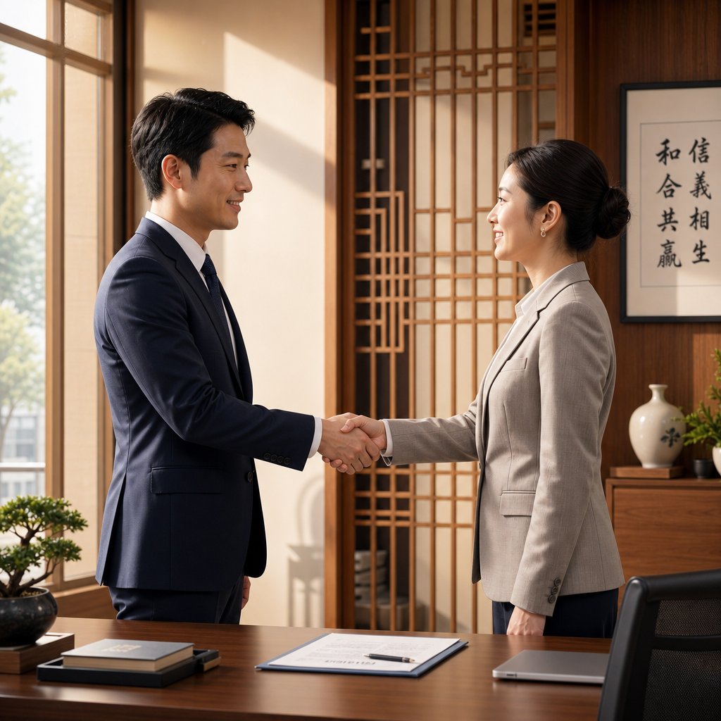 professional introduction scene illustrating the importance of proper name formality in chinese business culture