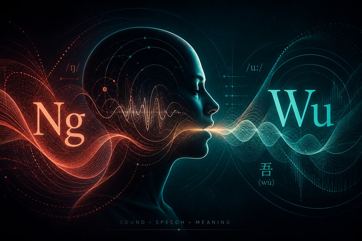 the cantonese syllabic nasal ng and mandarin wu represent the same character through completely different sounds