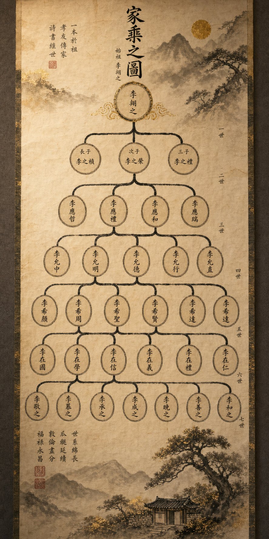 the dollimja tradition links korean male names across generations through shared syllables prescribed in clan genealogy books
