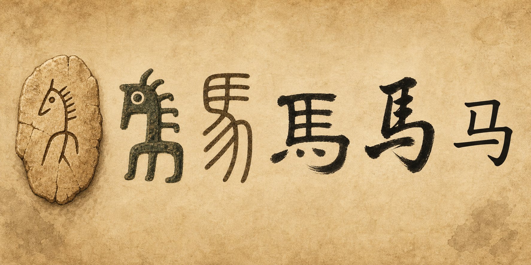 the evolution of chinese characters from angular oracle bone carvings to modern brushwork forms across three millennia