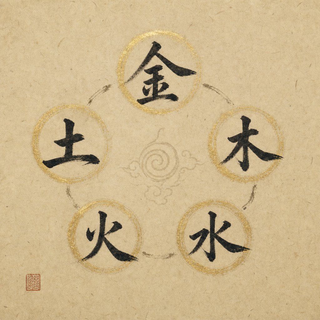 the five constants of confucianism represented through traditional ink calligraphy forming the ethical foundation of chinese naming