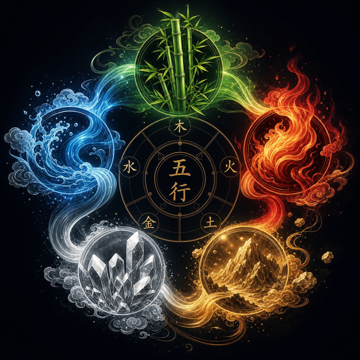 the five elements map each season to an element that influences naming and cultural practices