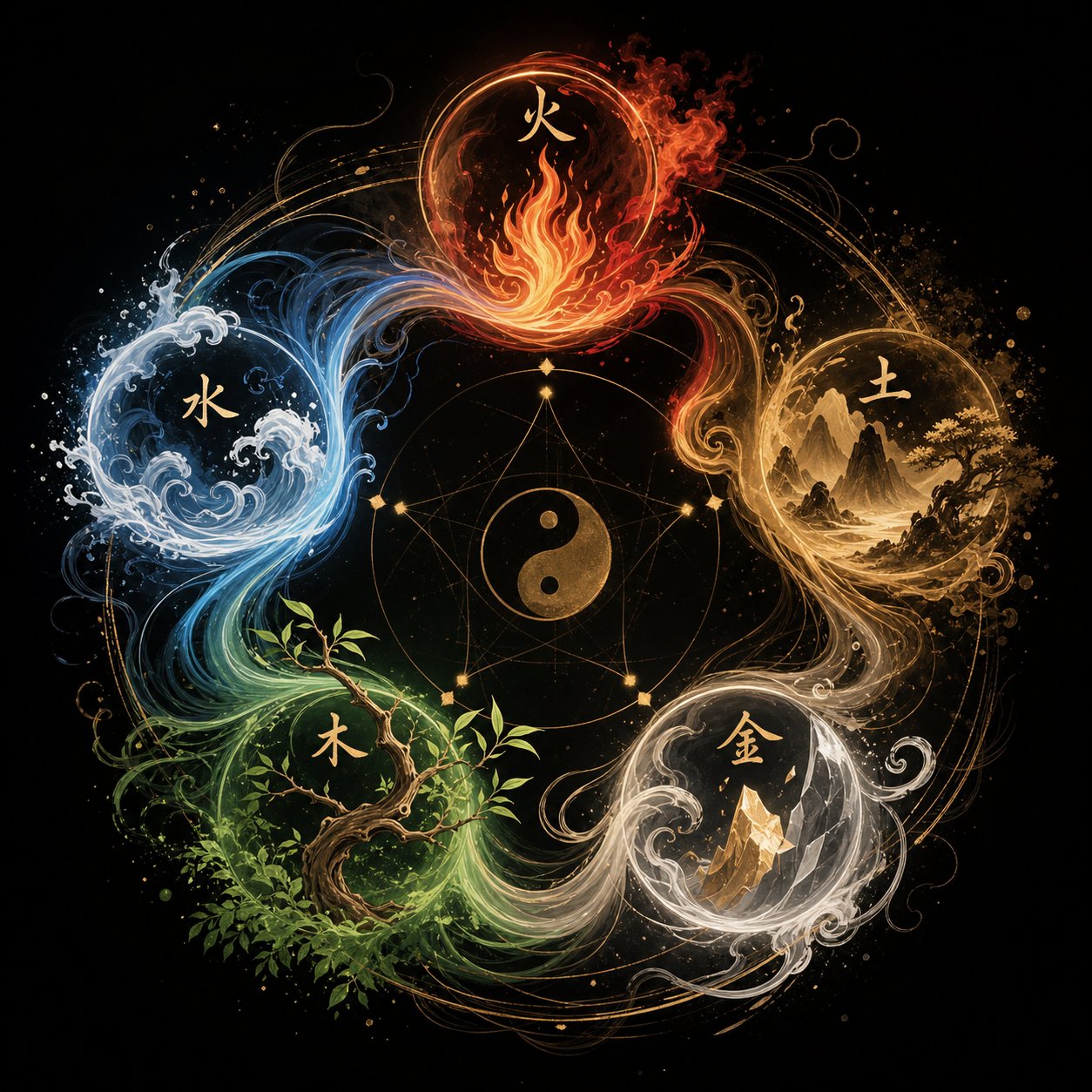 the five elements system connects mythological domains to specific characters adding elemental balance to baby name selection