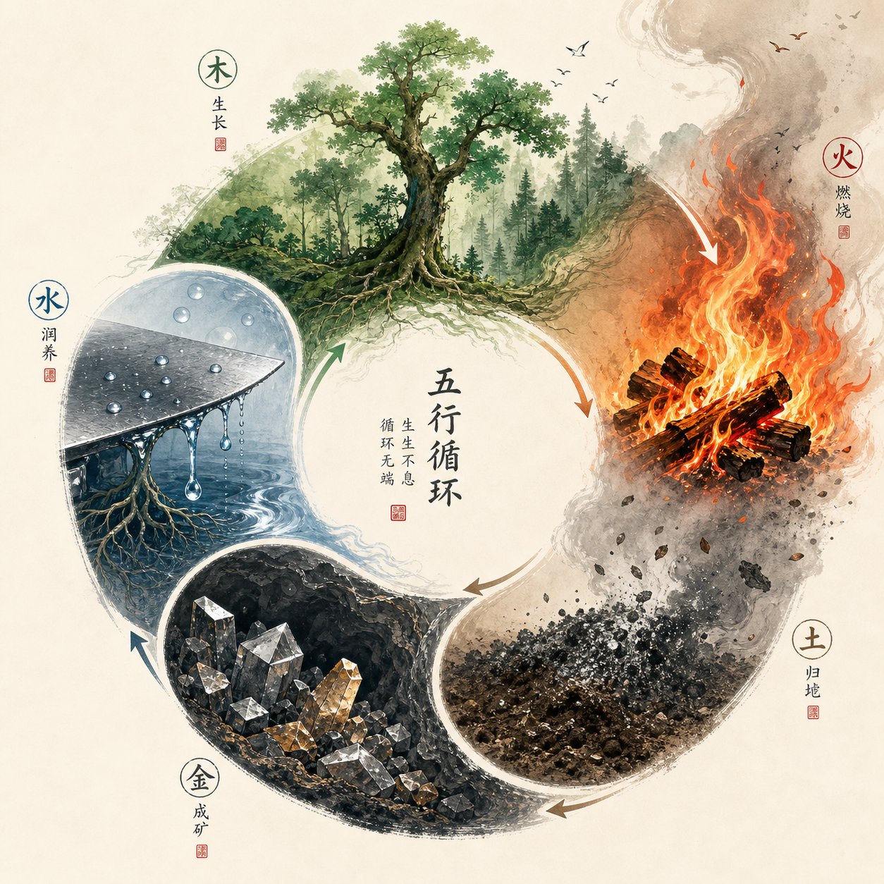 the generating cycle shows how each element nourishes the next the key to pairing characters in a name