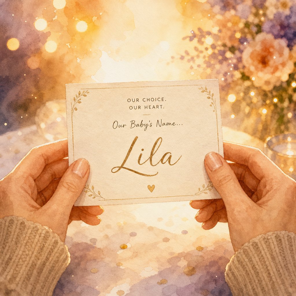 the moment of confidence when parents settle on the perfect baby name