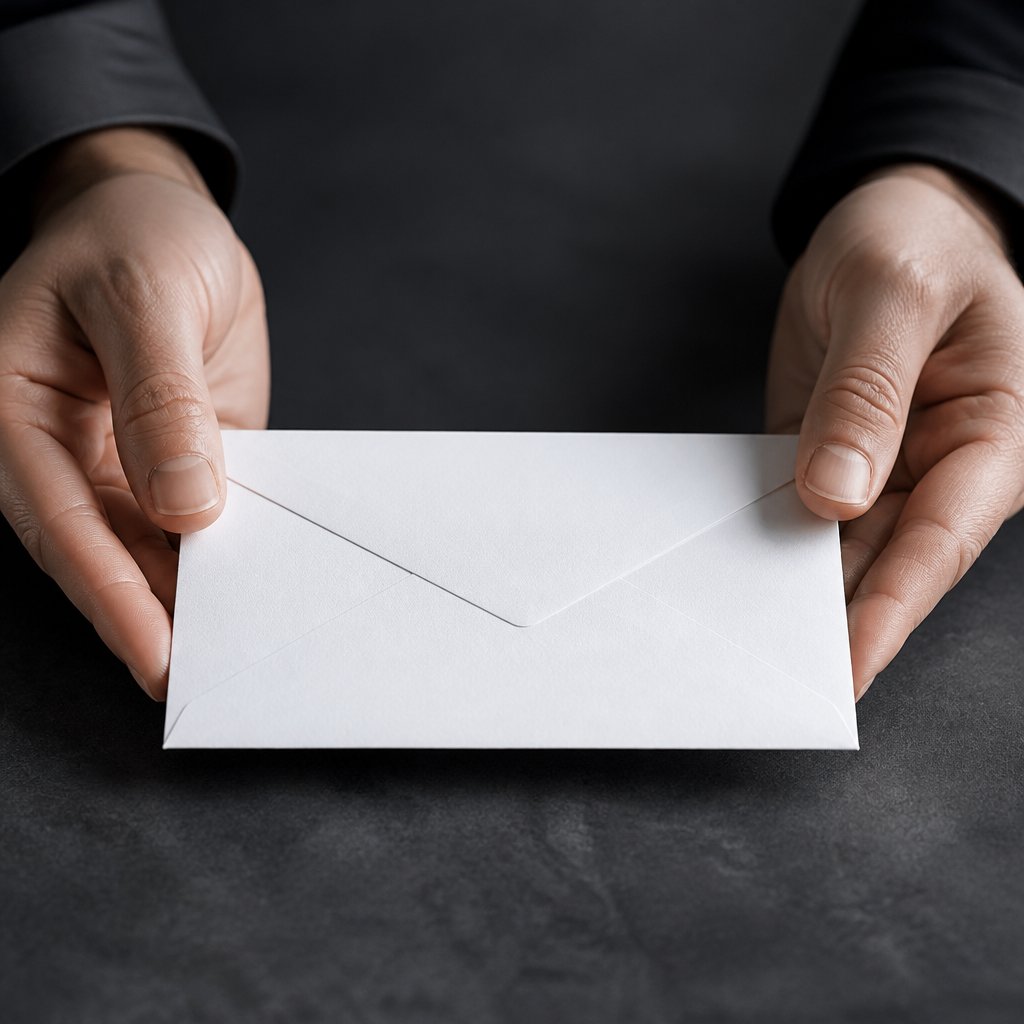 the white condolence envelope is presented quietly with a slight bow never with the deceased's name written on it