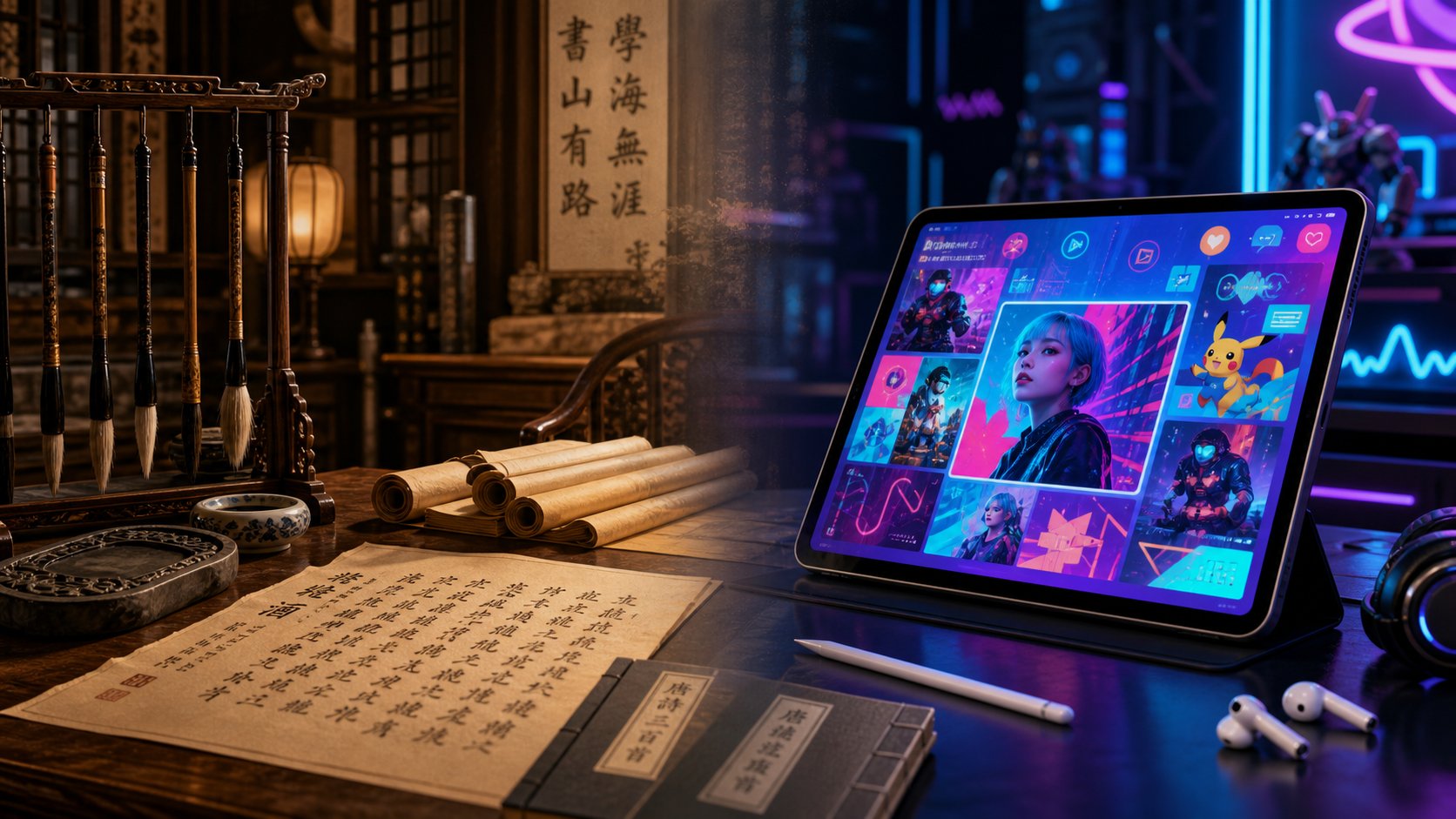 traditional and modern chinese naming philosophies side by side showing cultural evolution