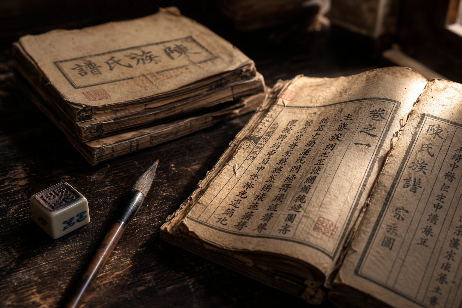 traditional chinese genealogy books (jiapu) preserved by clan associations for ancestry research