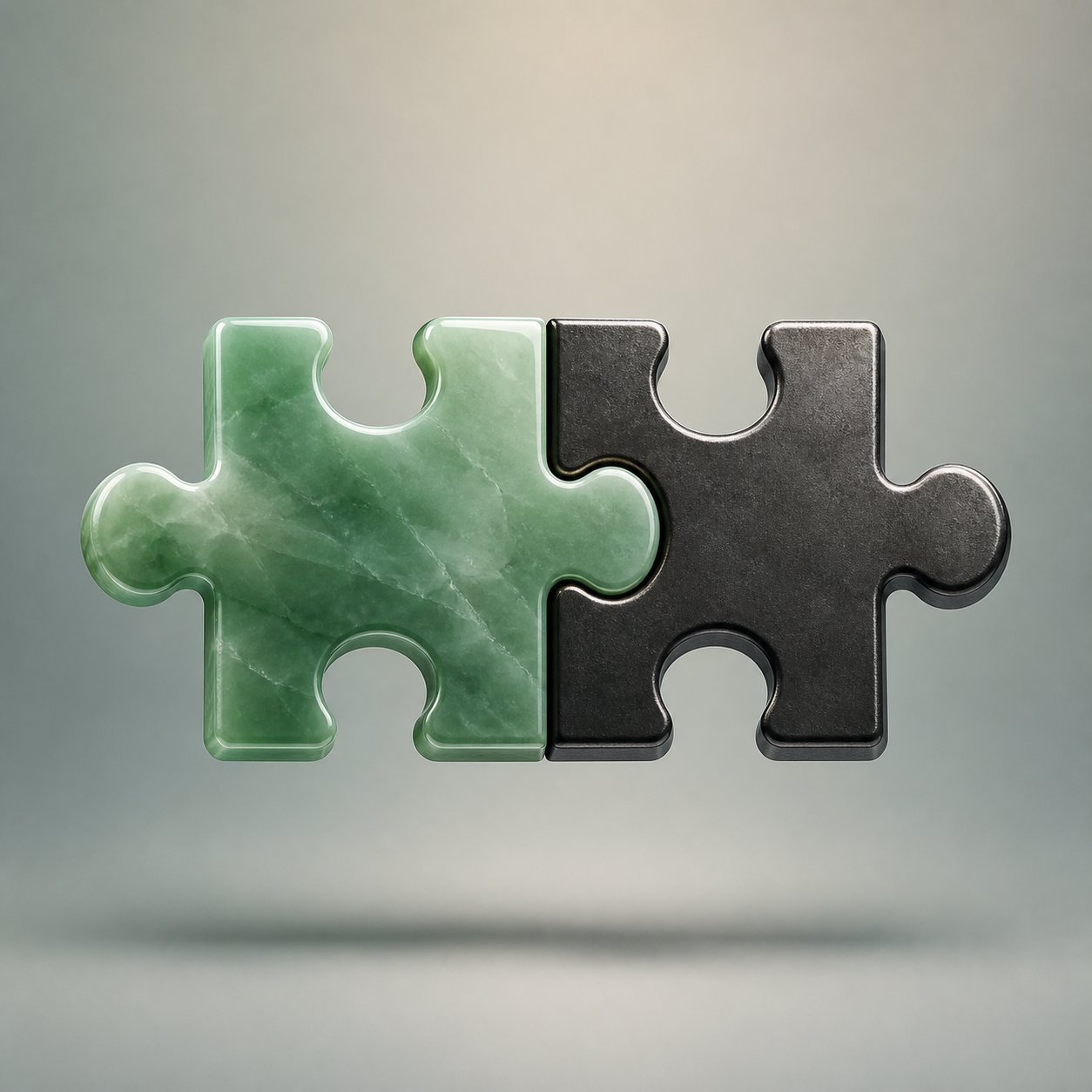 two complementary elements joining together illustrating how chinese two character names create balanced meaning