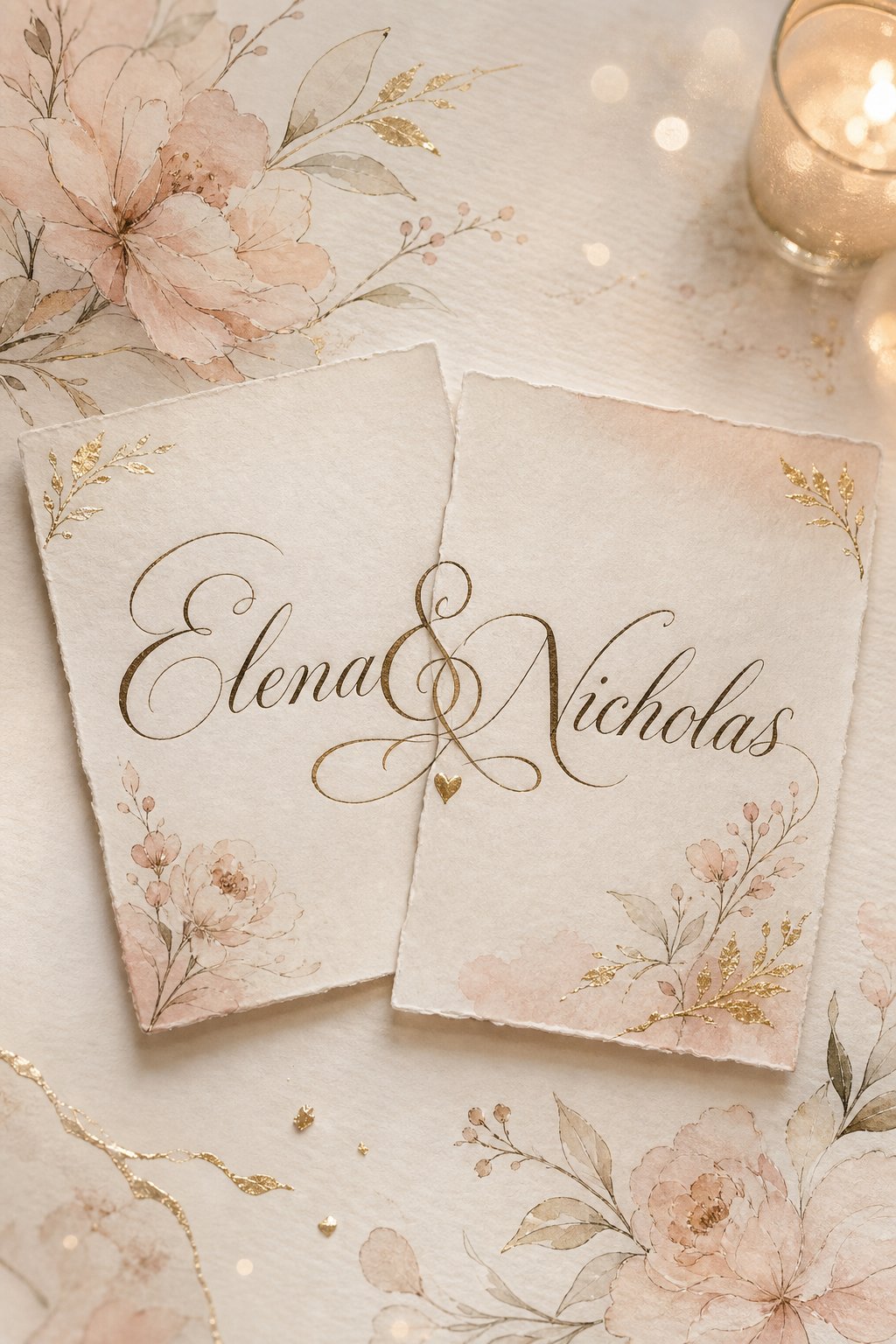 two partner names blending together into a unified couple name for wedding use