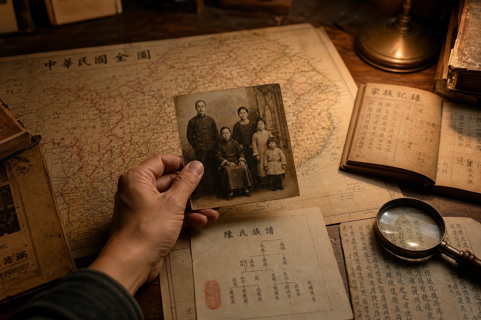 using surname distribution data alongside family records to trace ancestral origins back to specific chinese provinces