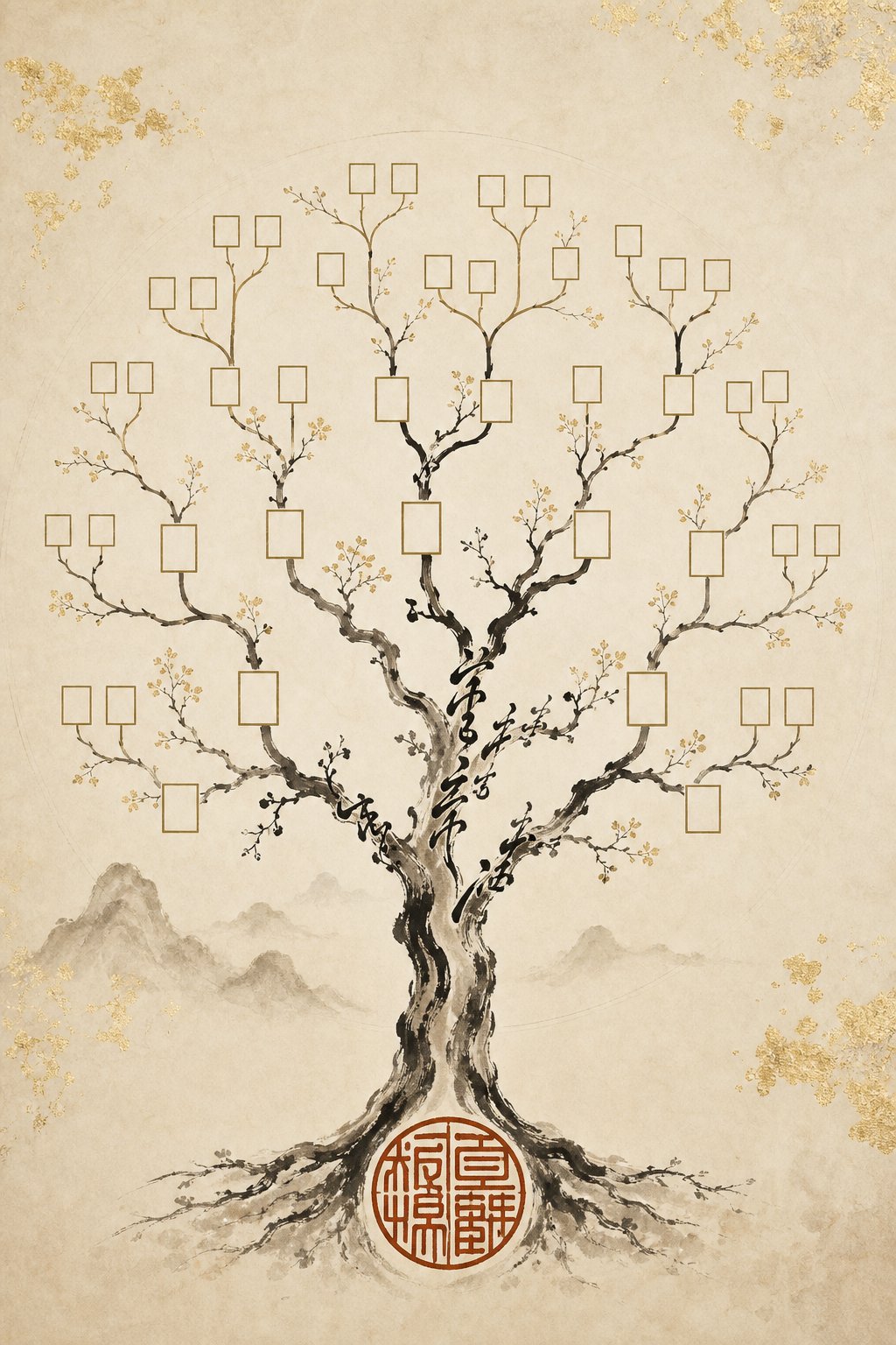 all spelling variants trace back to one shared ancestral root when the chinese character matches