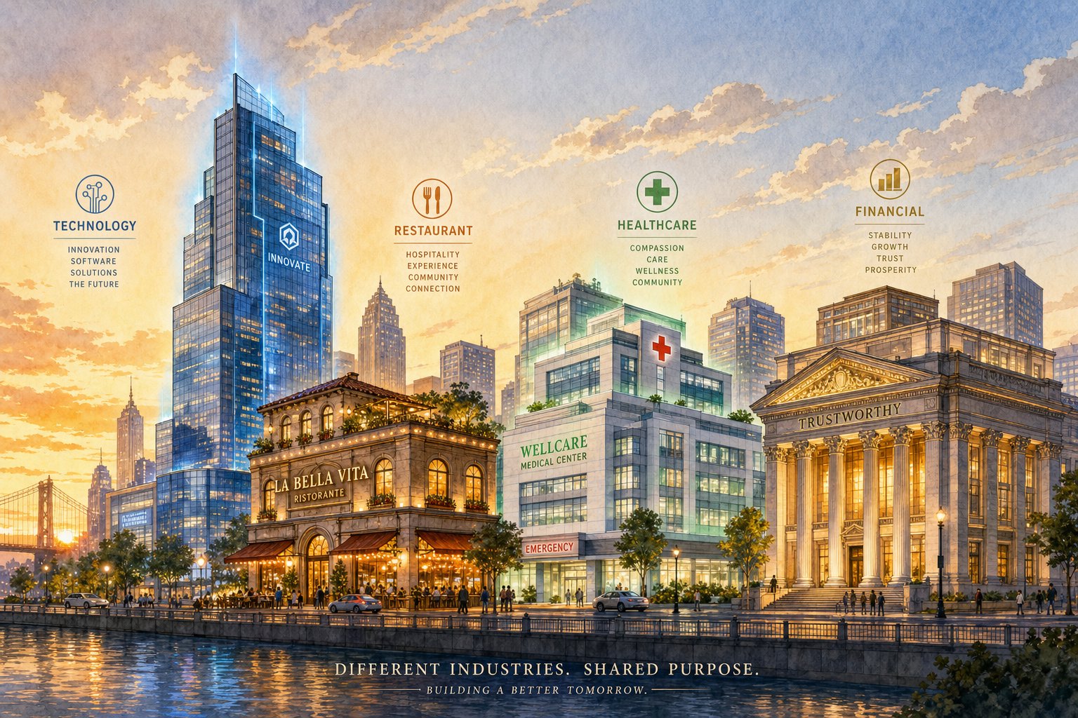 different industries aligned with their most compatible numerology numbers for optimal brand energy