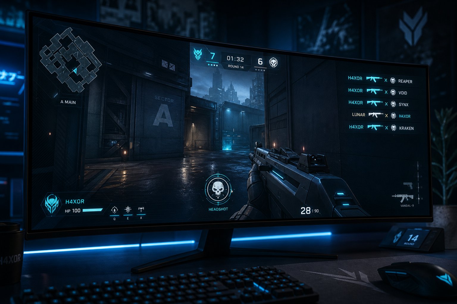 kill feed perspective where compact chinese gamer tags create maximum visual impact