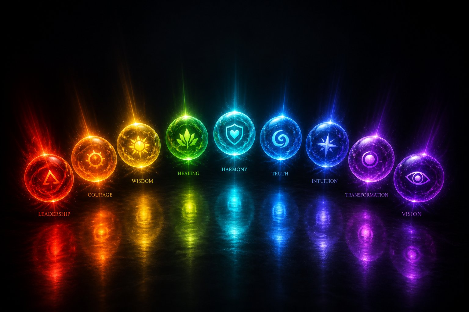 nine distinct energies representing the unique business attributes of each single digit numerology number