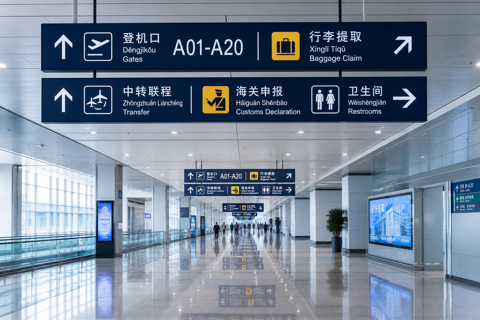 pinyin appears on signage across mainland china as the internationally recognized standard for romanizing mandarin