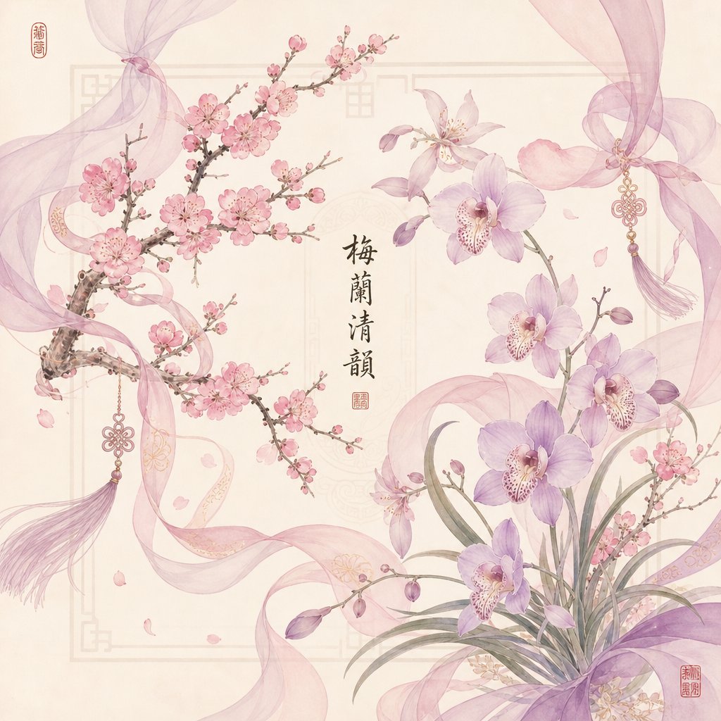 plum blossoms and orchids represent resilience and refinement in traditional chinese girl names