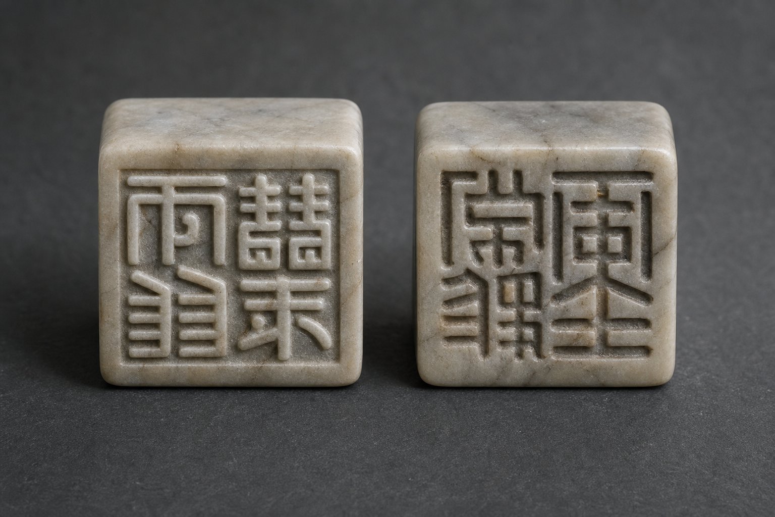 relief carving leaves characters raised while intaglio carving cuts into them producing opposite visual effects when stamped