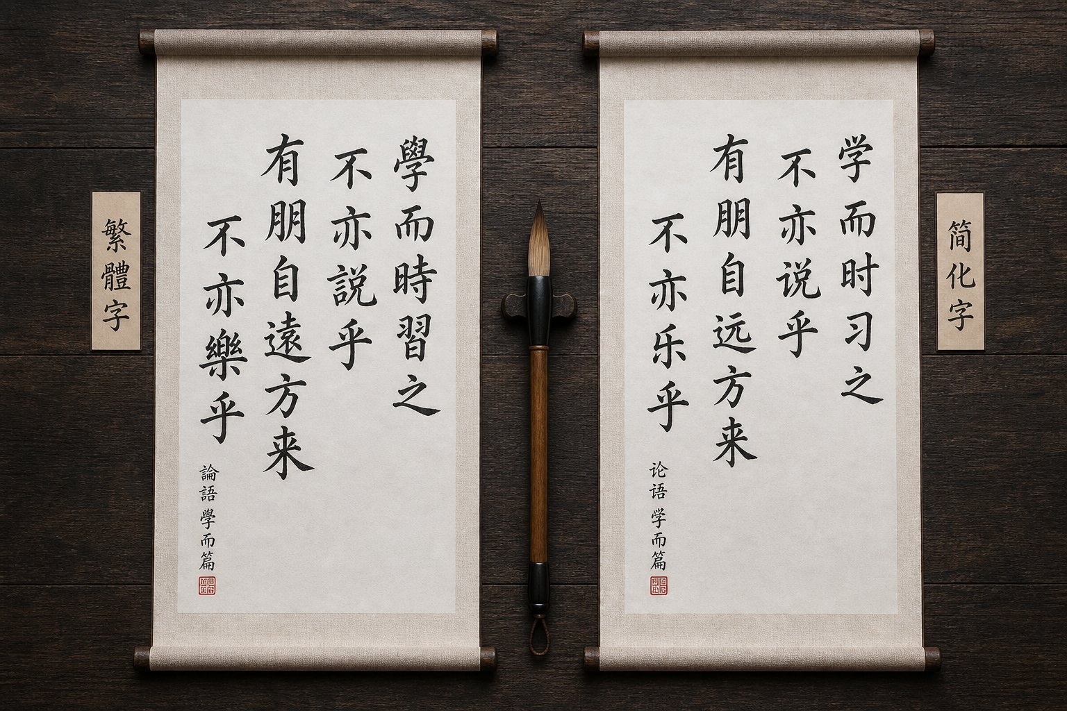 side by side comparison of traditional and simplified chinese character forms used in tiger zodiac practices