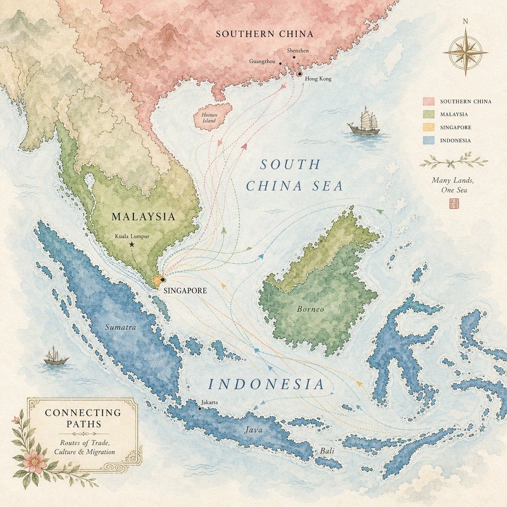southern chinese dialect communities carried unique pronunciations of 張 across southeast asia through centuries of migration