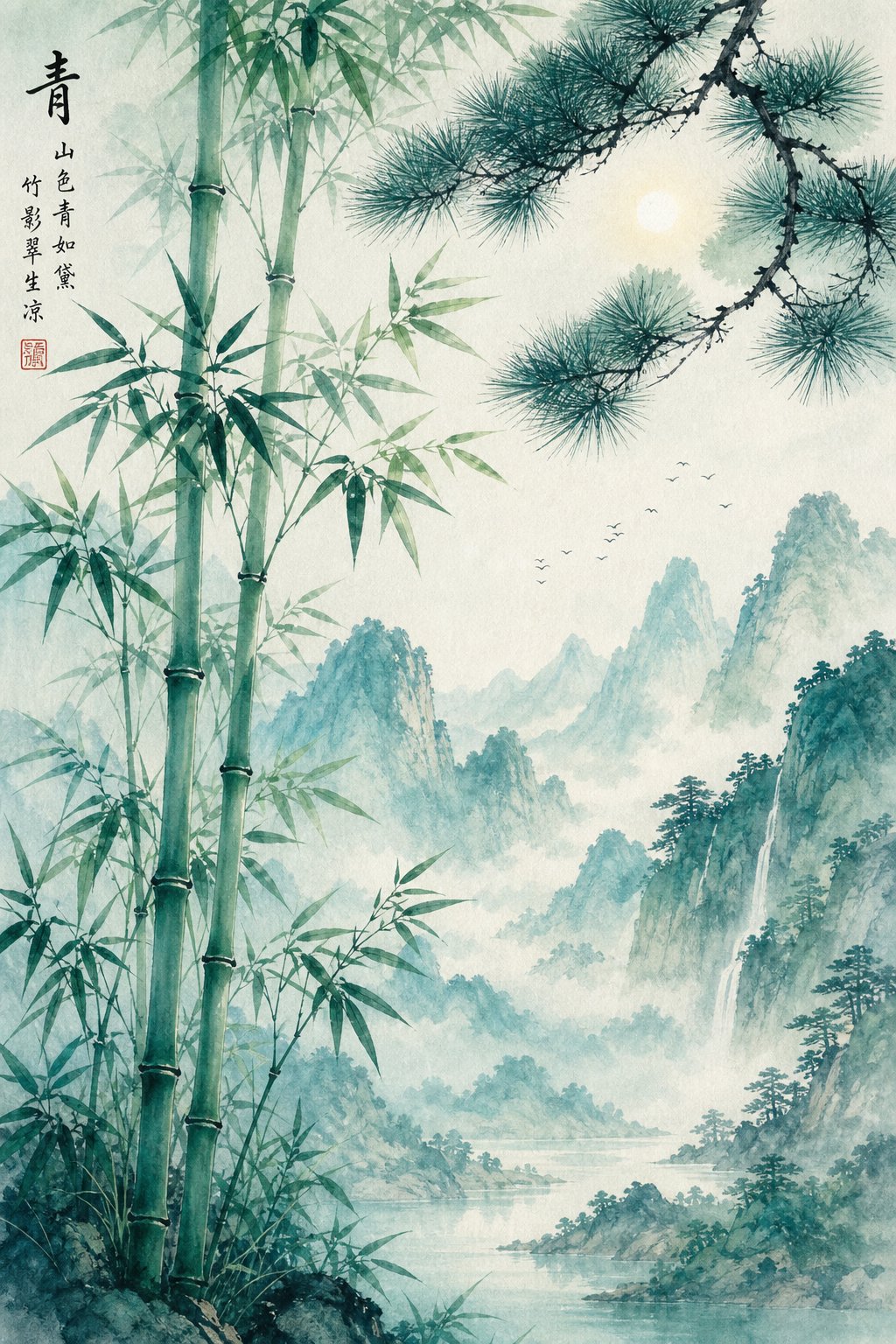 the character 青 spans blue green and black representing youth and vitality in chinese names