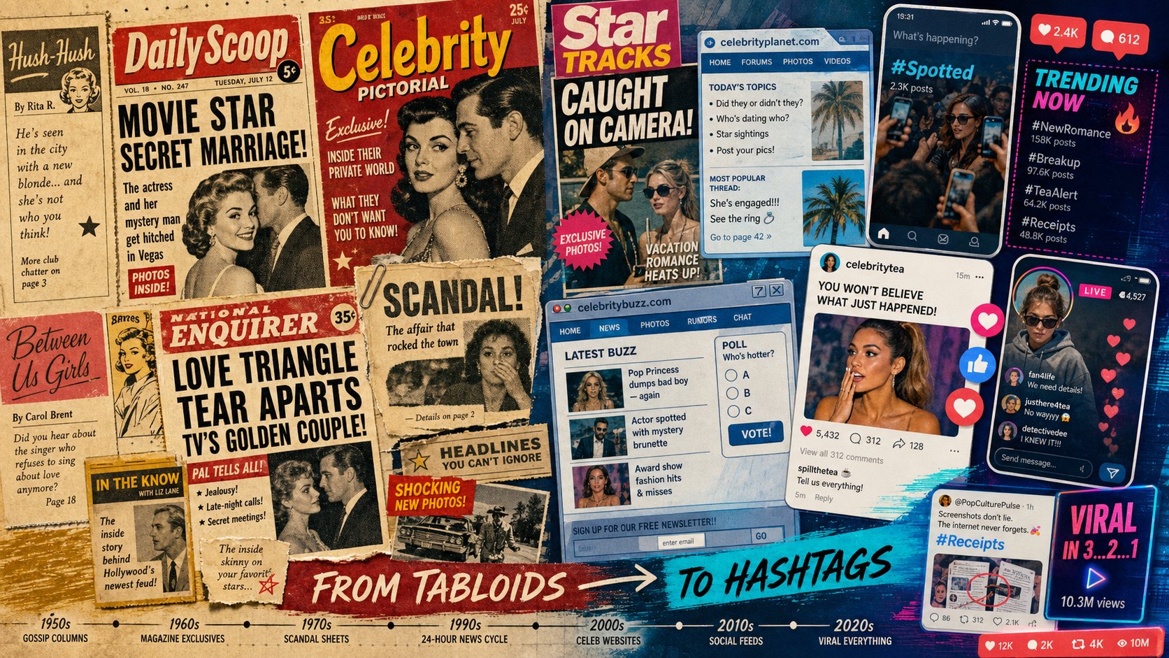 the evolution of name blending from celebrity tabloid culture to modern social media hashtags