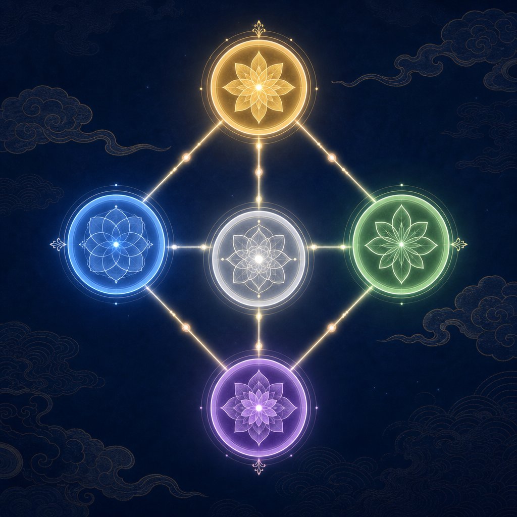 the five grid system connects different life domains through stroke number relationships in name analysis