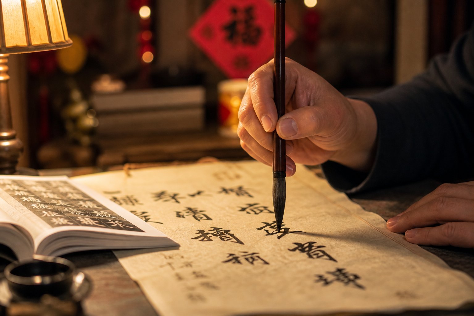 the thoughtful process of finalizing a tiger year name through careful writing and consideration