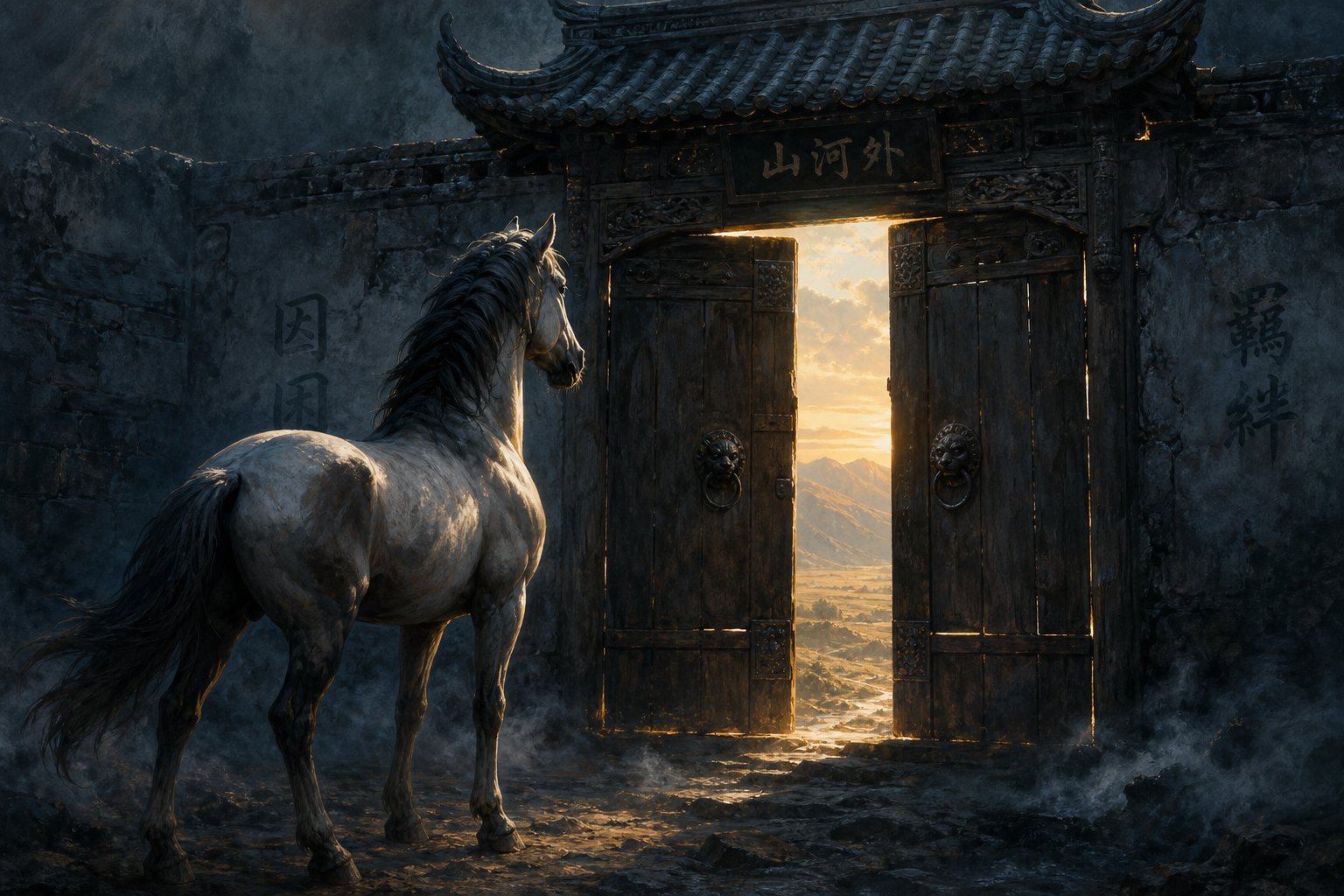 a horse facing confinement symbolizes why enclosure radicals conflict with the horse zodiac's need for freedom