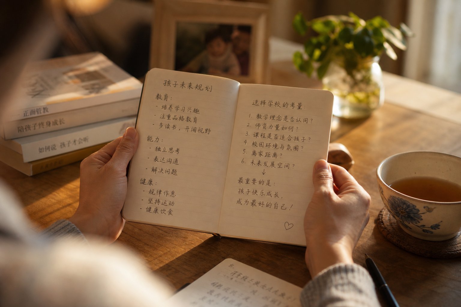 a parent thoughtfully selecting the perfect health meaning chinese name for their baby