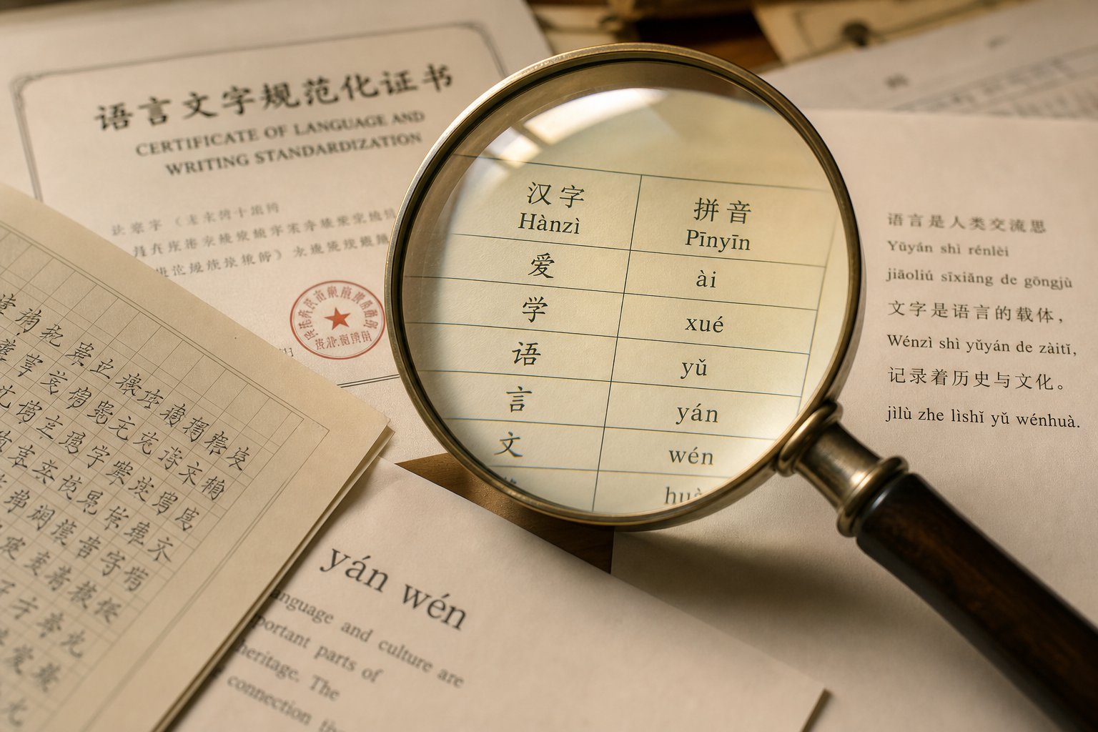 adoption documents showing chinese characters alongside romanized spellings highlighting why both forms matter for understanding a child's name