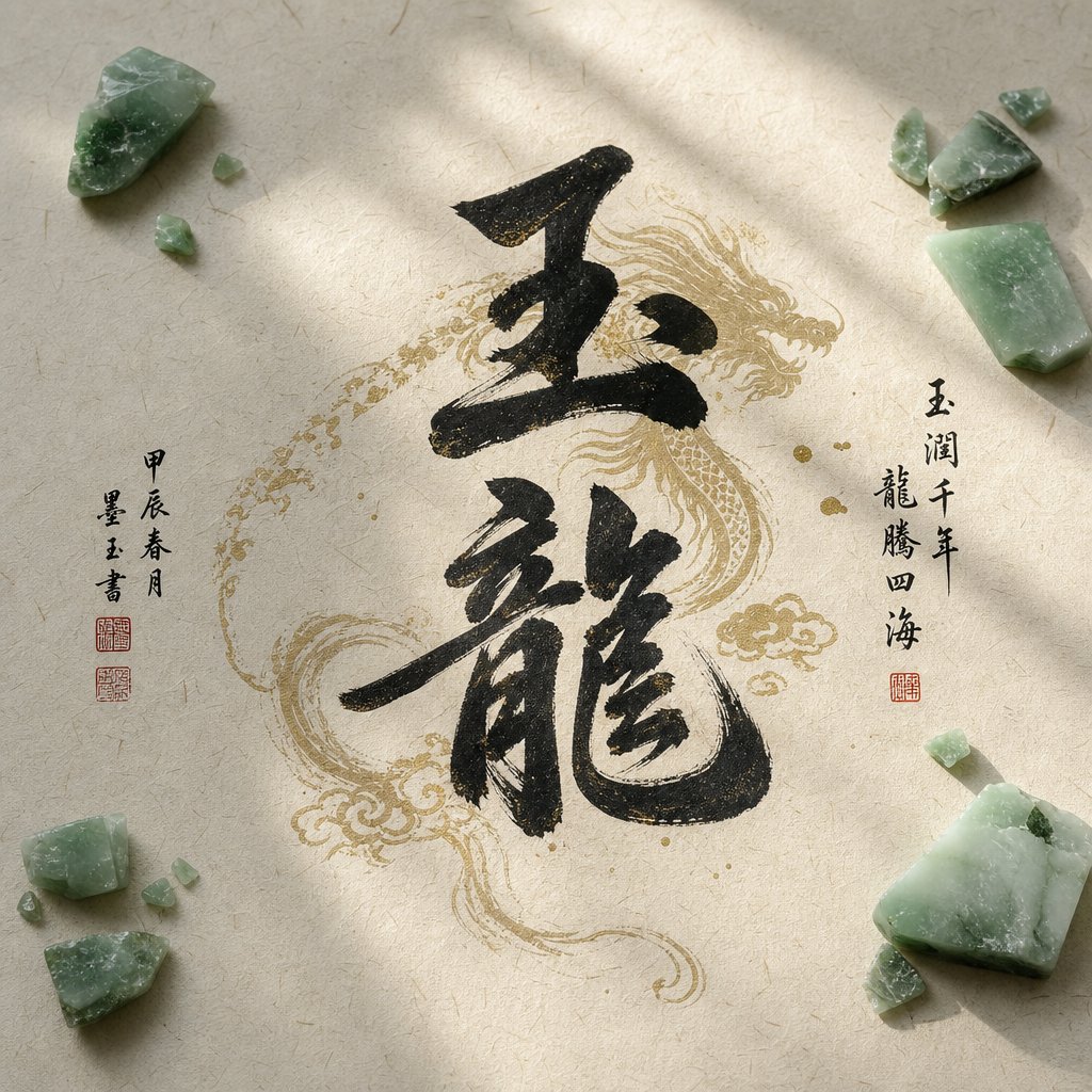 chinese calligraphy characters combining dragon and jade meanings the building blocks of elegant dragon year girl names