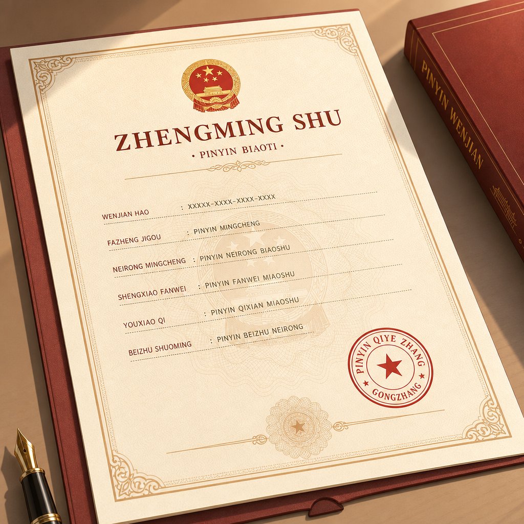 chinese national standards prescribe exact formatting rules for pinyin names on official documents