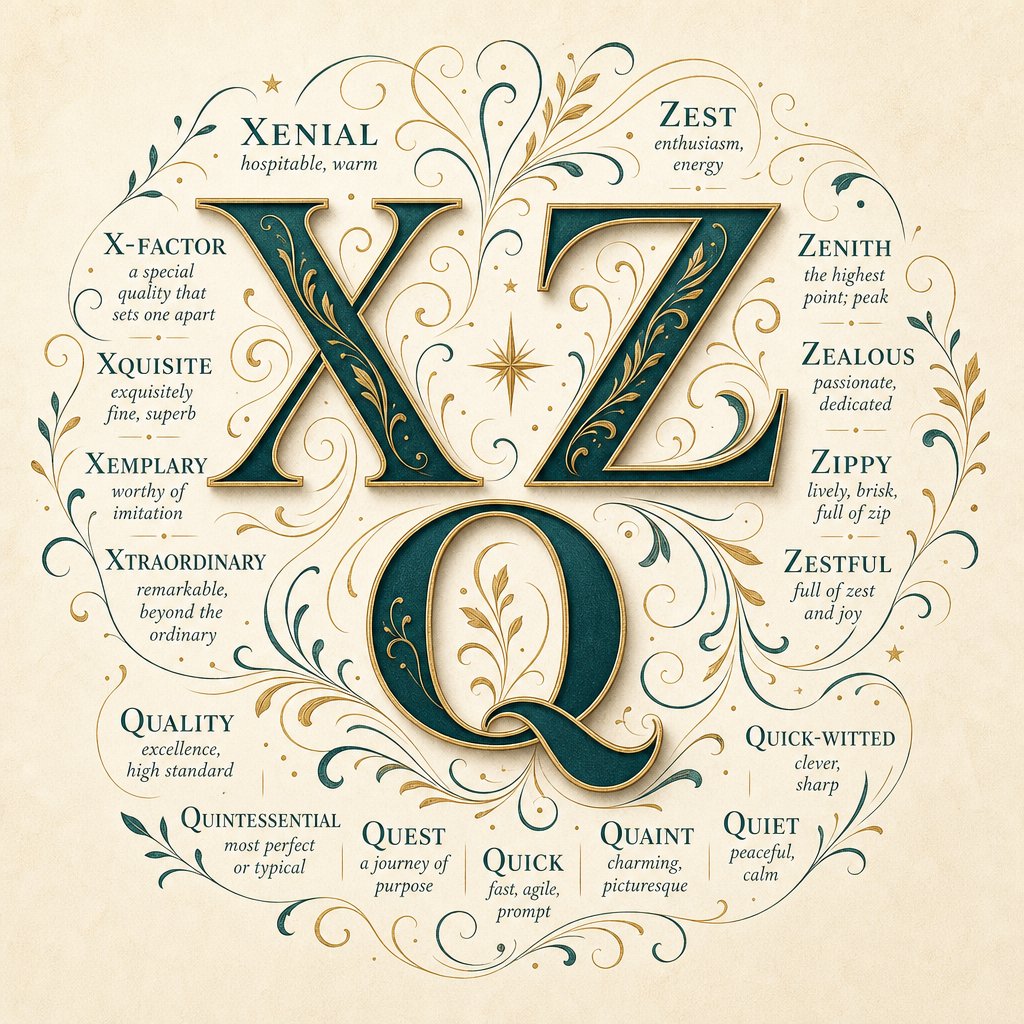 difficult letters like x z and q challenge writers but open doors to creative vocabulary choices