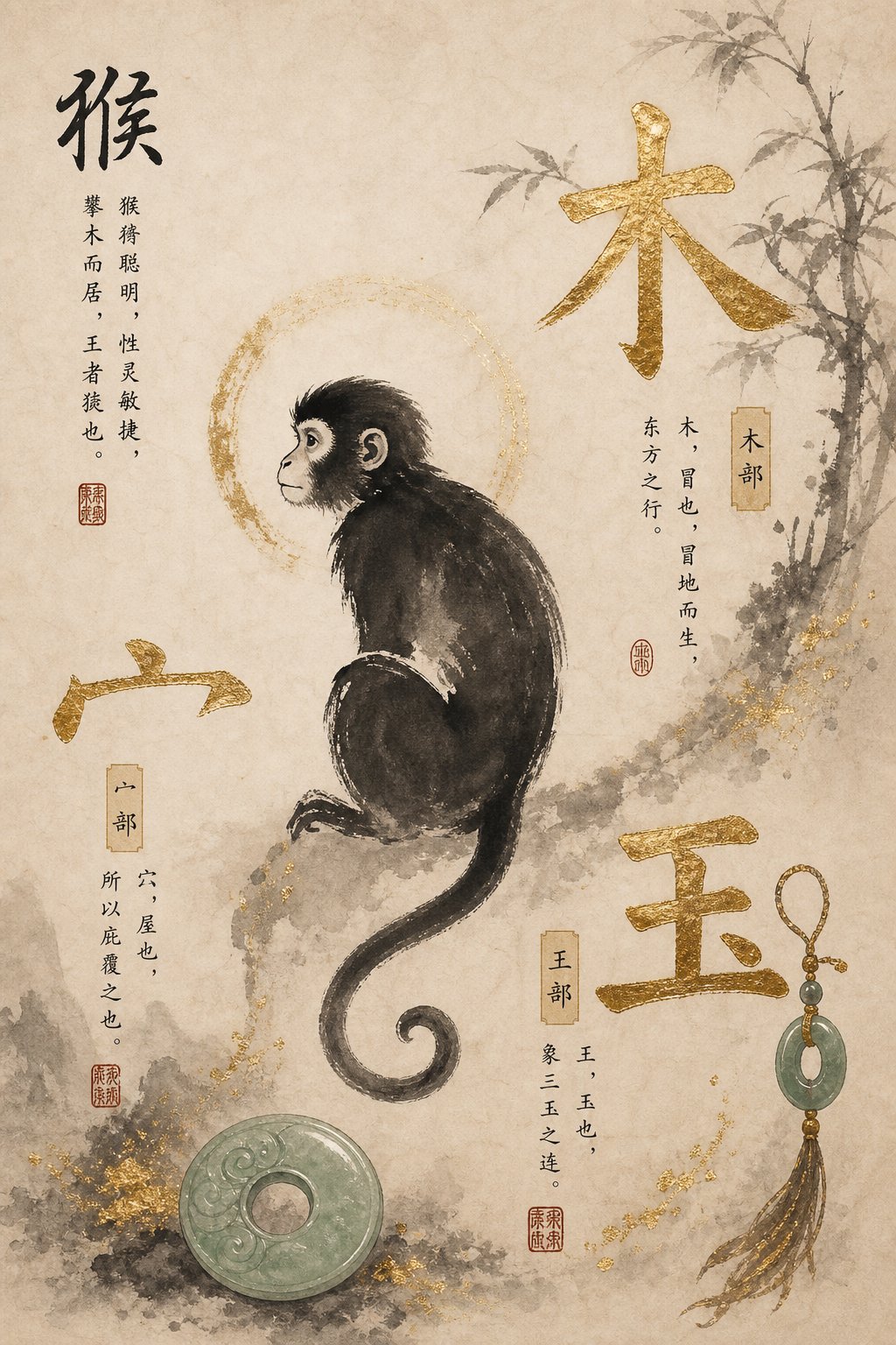 key chinese radicals considered auspicious for monkey year baby girl names