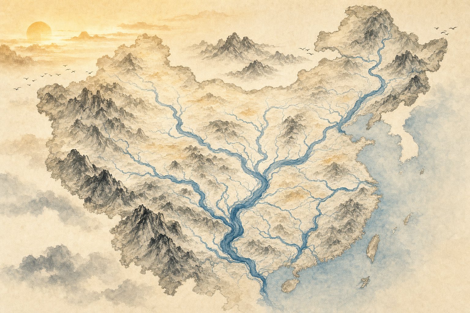 major chinese rivers carry different characters based on their geographic location and historical naming traditions