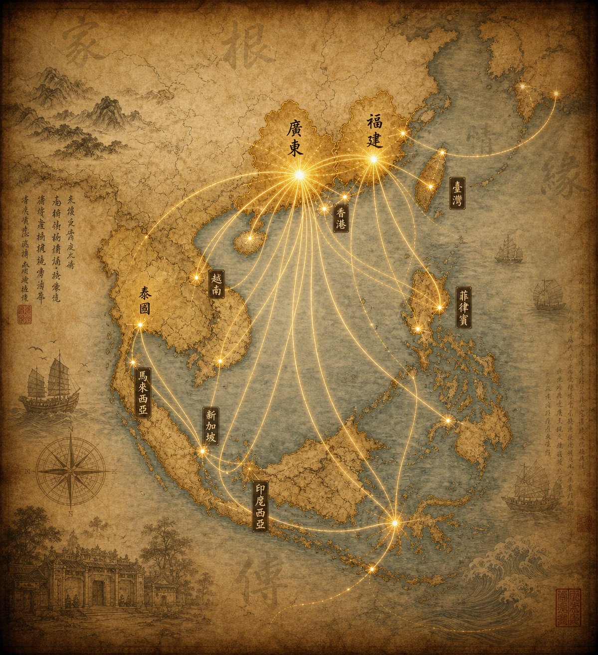 migration routes from southern china showing how dialect differences created multiple romanizations for the same water surnames