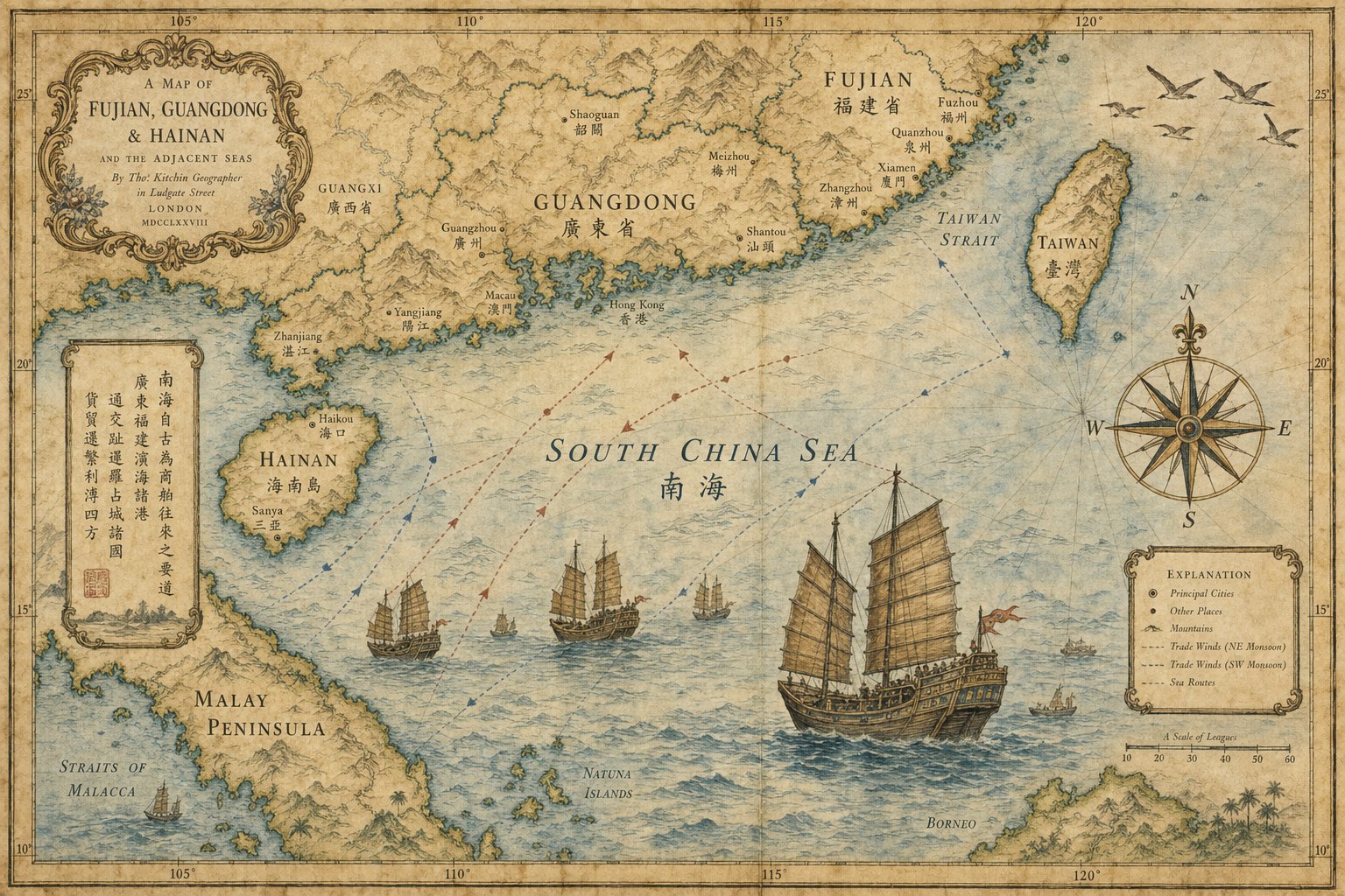 southern chinese provinces where malaysian chinese ancestors originated before crossing the south china sea