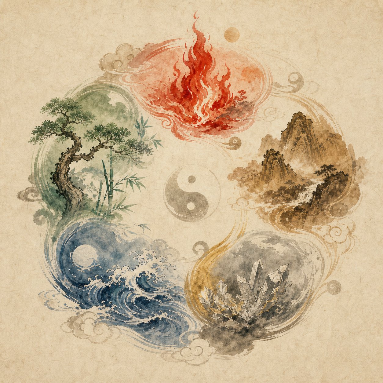 the five elements and yin yang systems guided ancient parents in selecting characters that harmonized with a daughter's cosmic profile