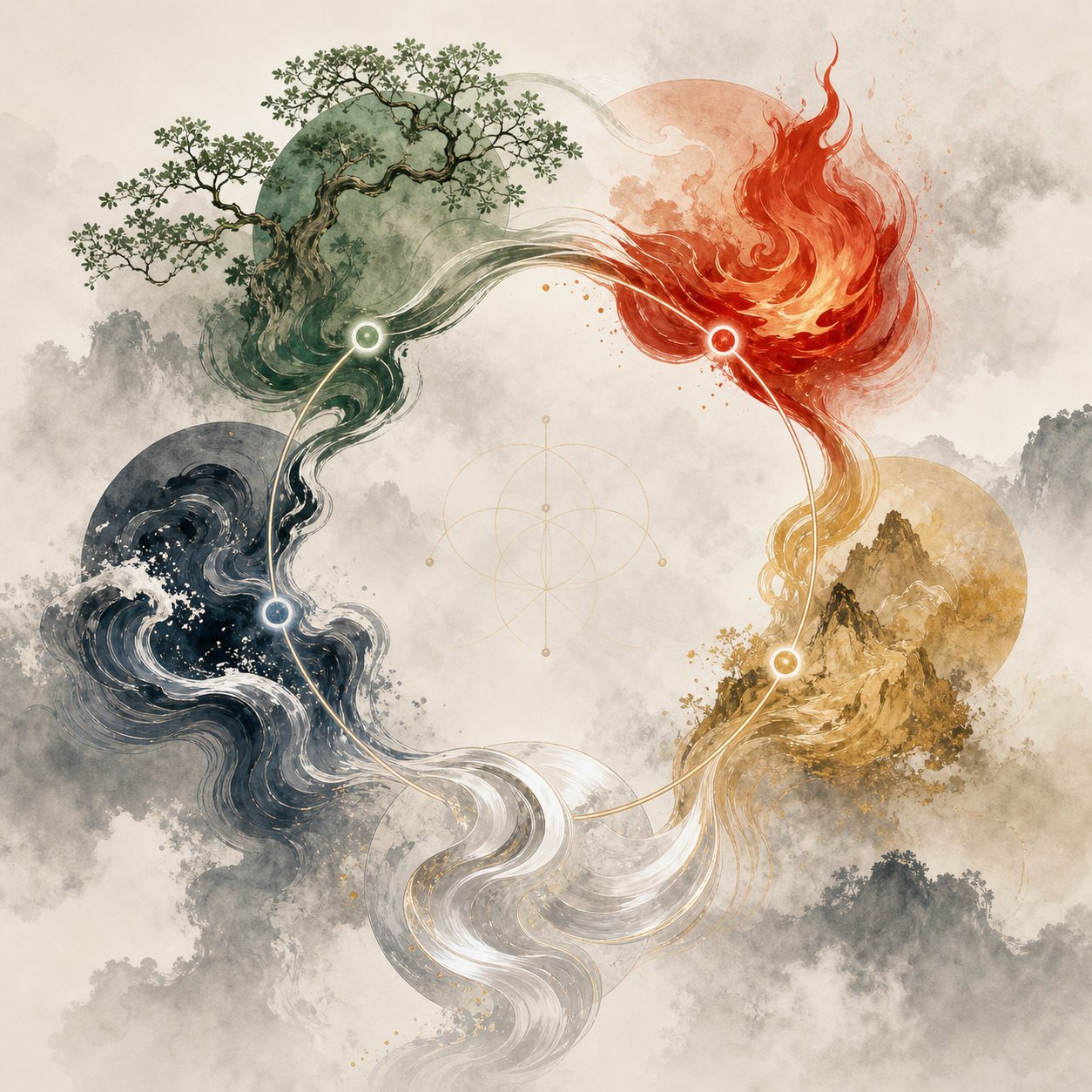 the five elements cycle that determines element specific naming for each monkey year