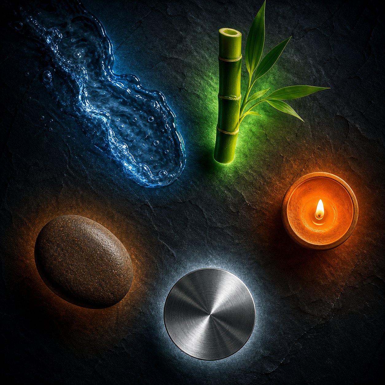 the five elements of chinese astrology represented through natural symbols showing how each shapes rabbit year fortune